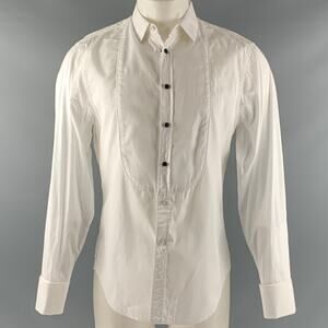 BAND OF OUTSIDERS Size M White Cotton Tuxedo Long Sleeve Shirt